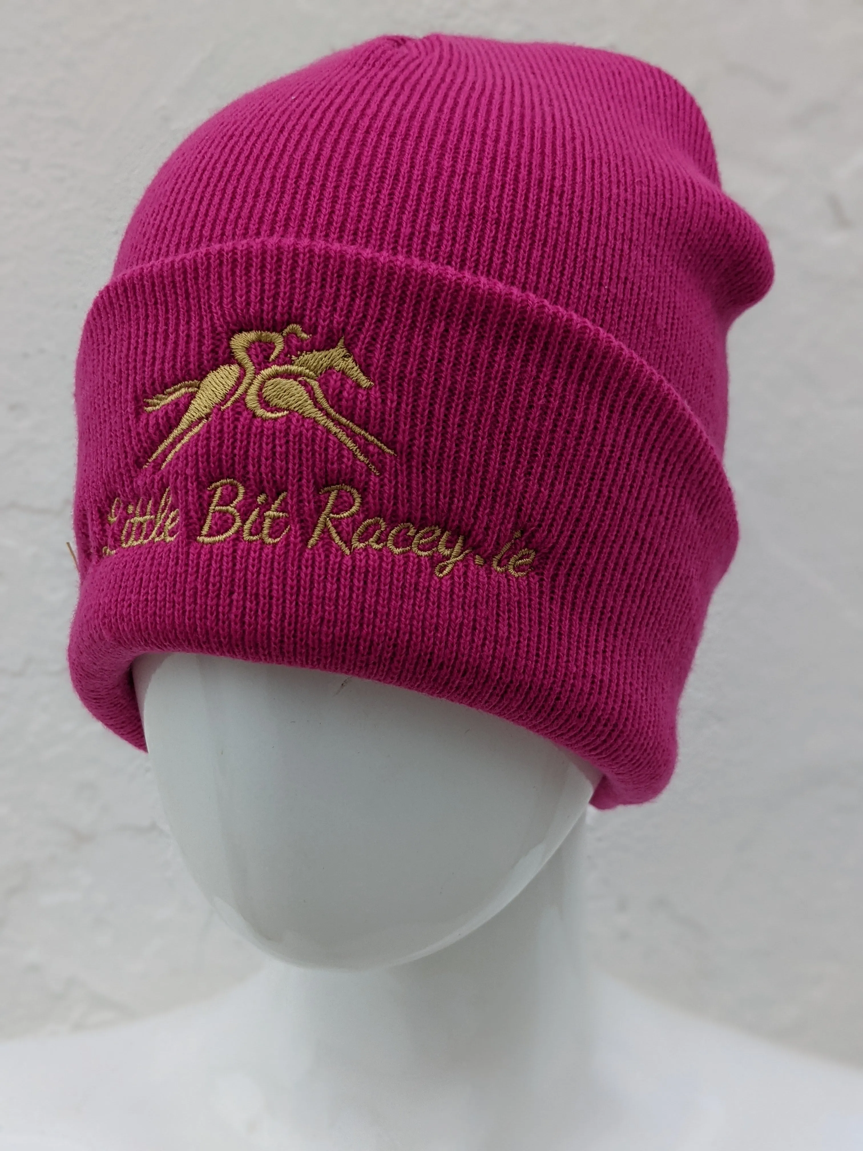 Pink Beanie Hat - A Little Bit Racey