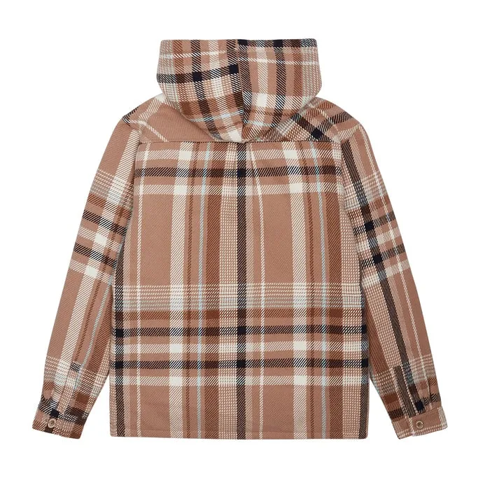 Plaid Flannel Shacket - Toffee