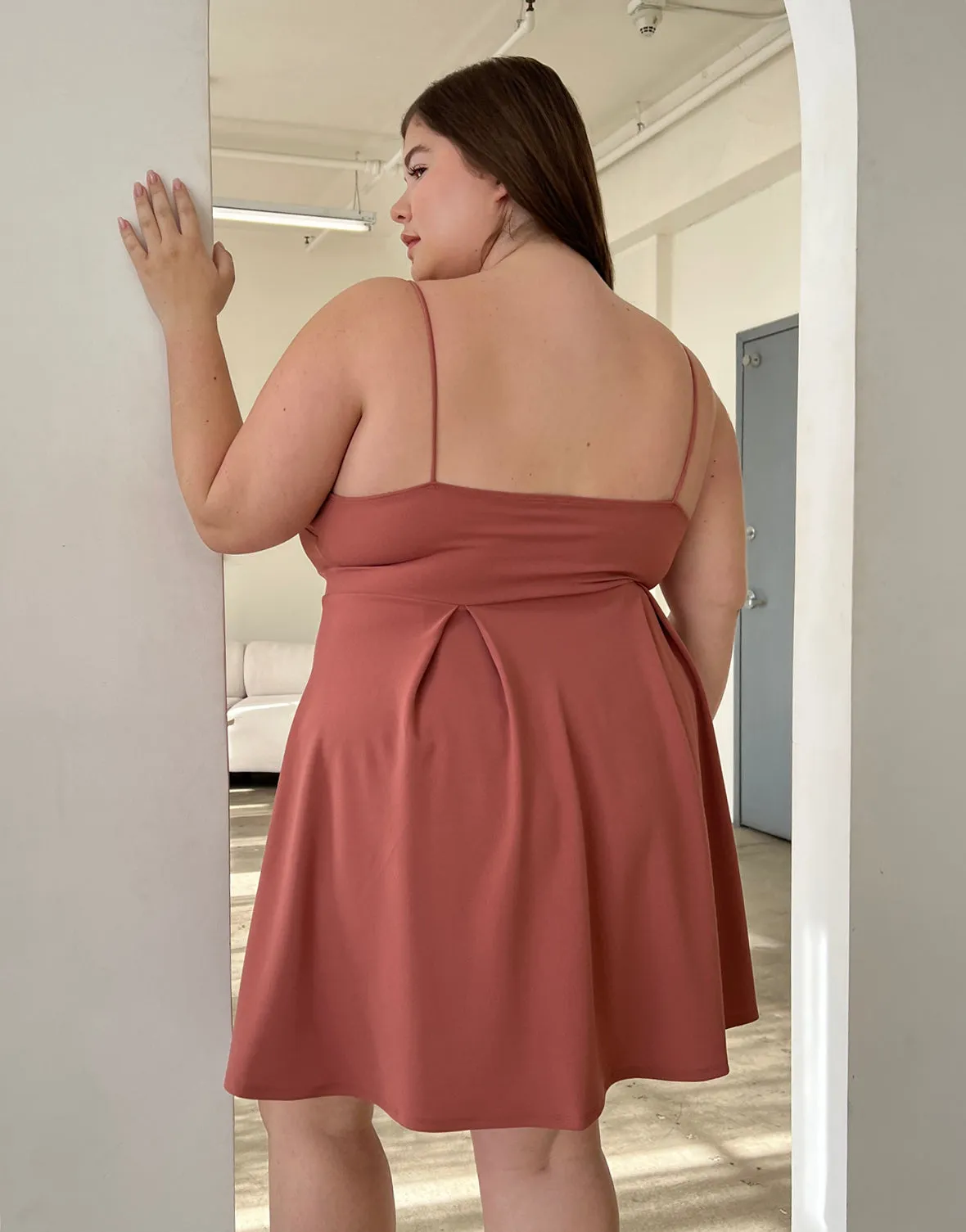 Plus Size A-Line Pleated Dress