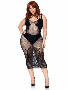 Plus Size Black Net Sensation Dress