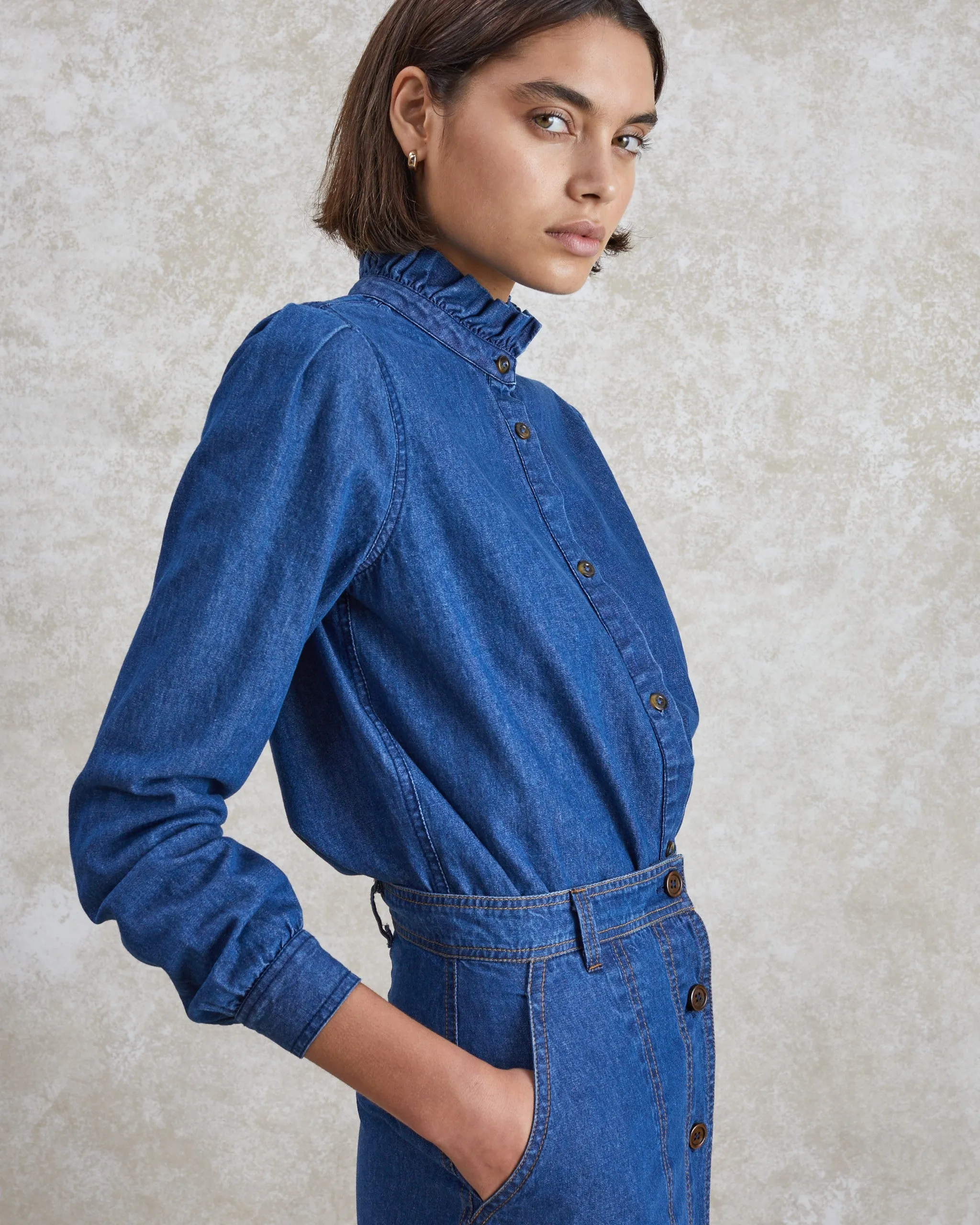 Poppy - Denim Blouse