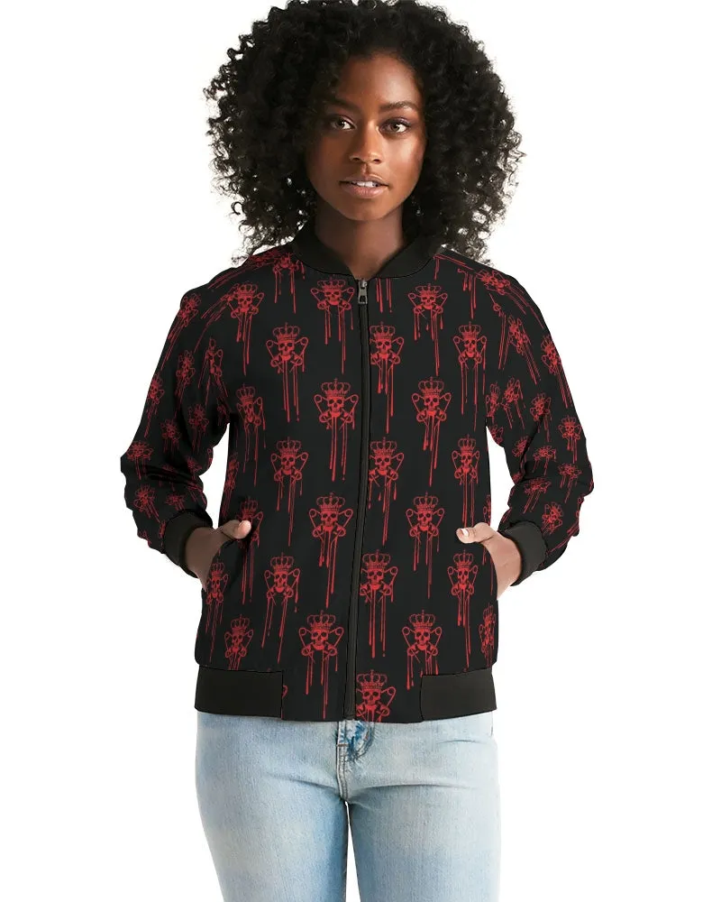 Punk Majesty Red Logo Drip Women's Bomber Jacket