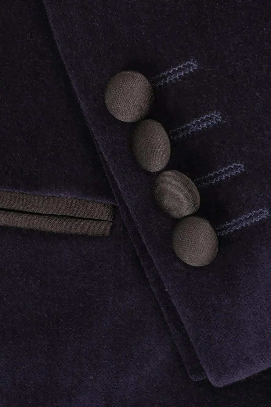 "Liam" Navy Velvet Jacket