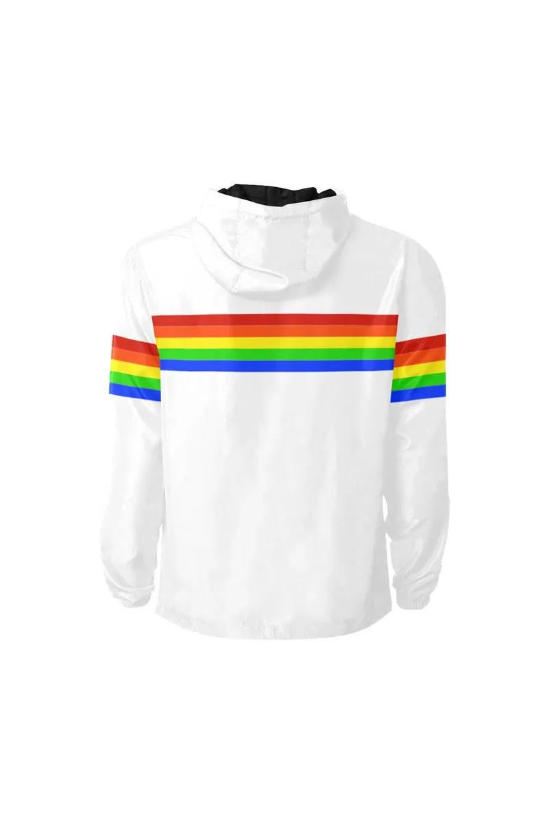 Rainbow Accented Quilted Windbreaker