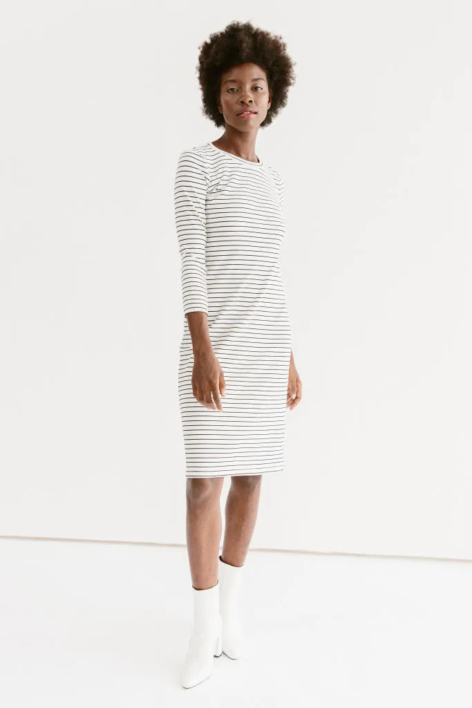 Reese - White/Black Stripe