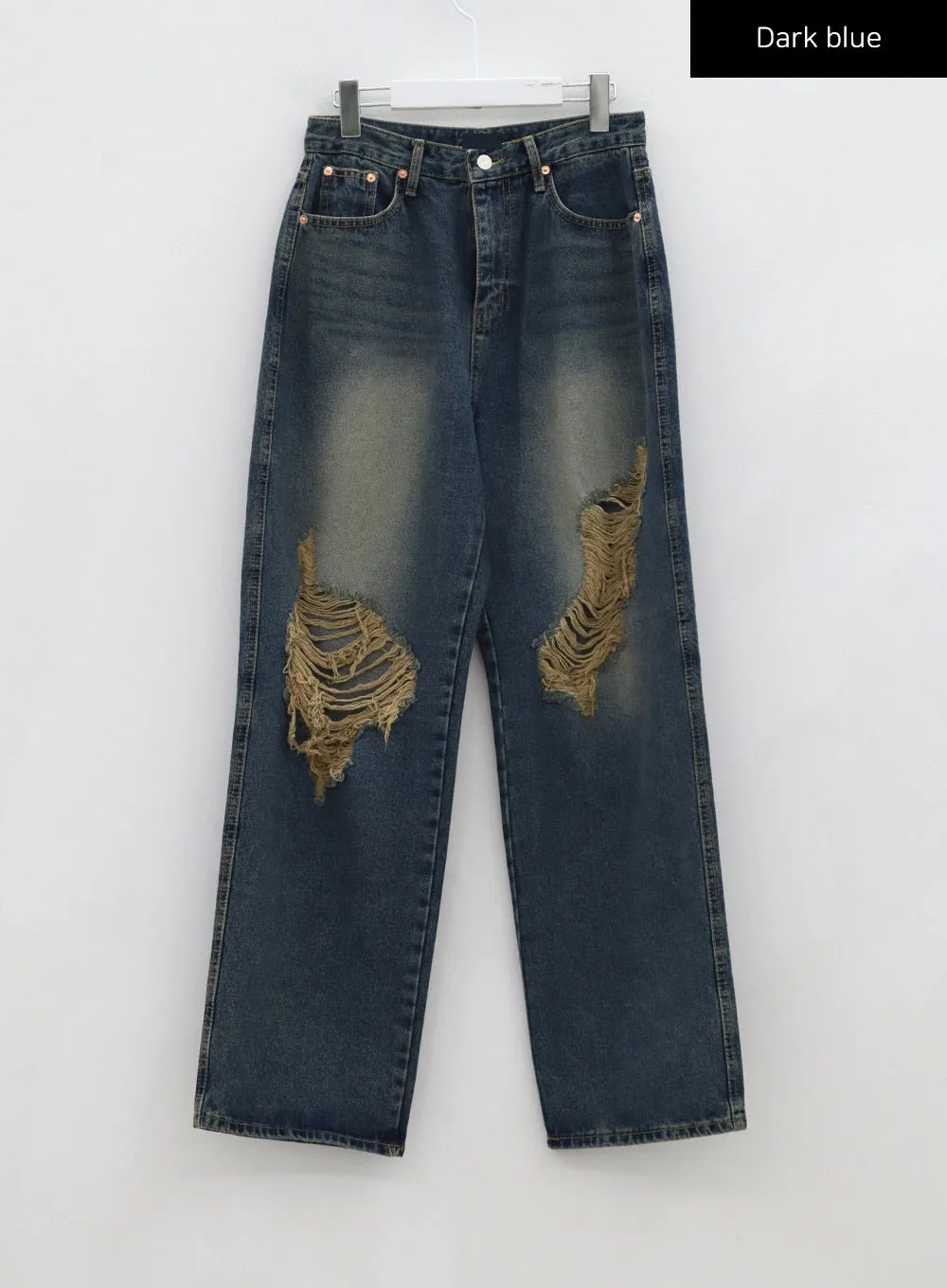 Ripped Wide Denim Pants CG10