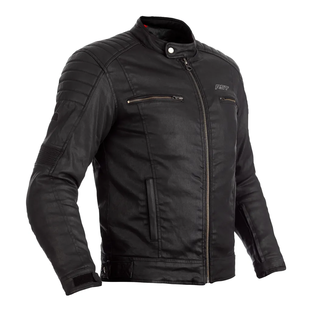 RST 102975 Brixton CE Wax Textile Jacket - Black