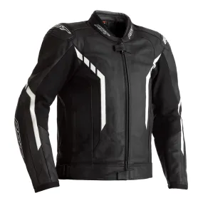 RST Axis Leather Jacket - Black / White