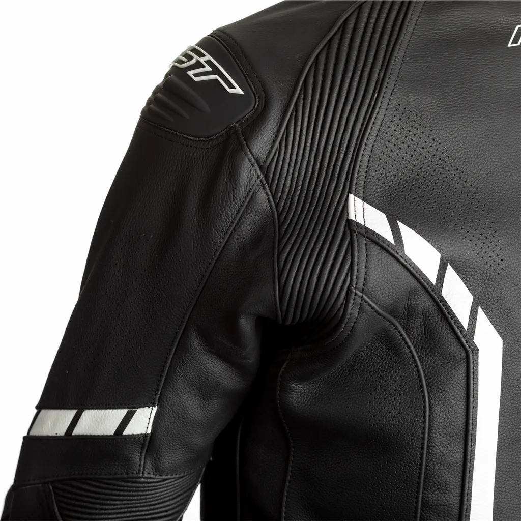 RST Axis Leather Jacket - Black / White