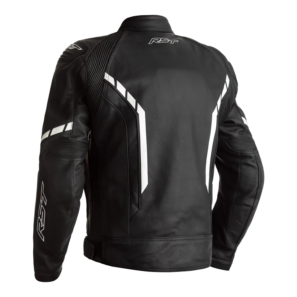 RST Axis Leather Jacket - Black / White