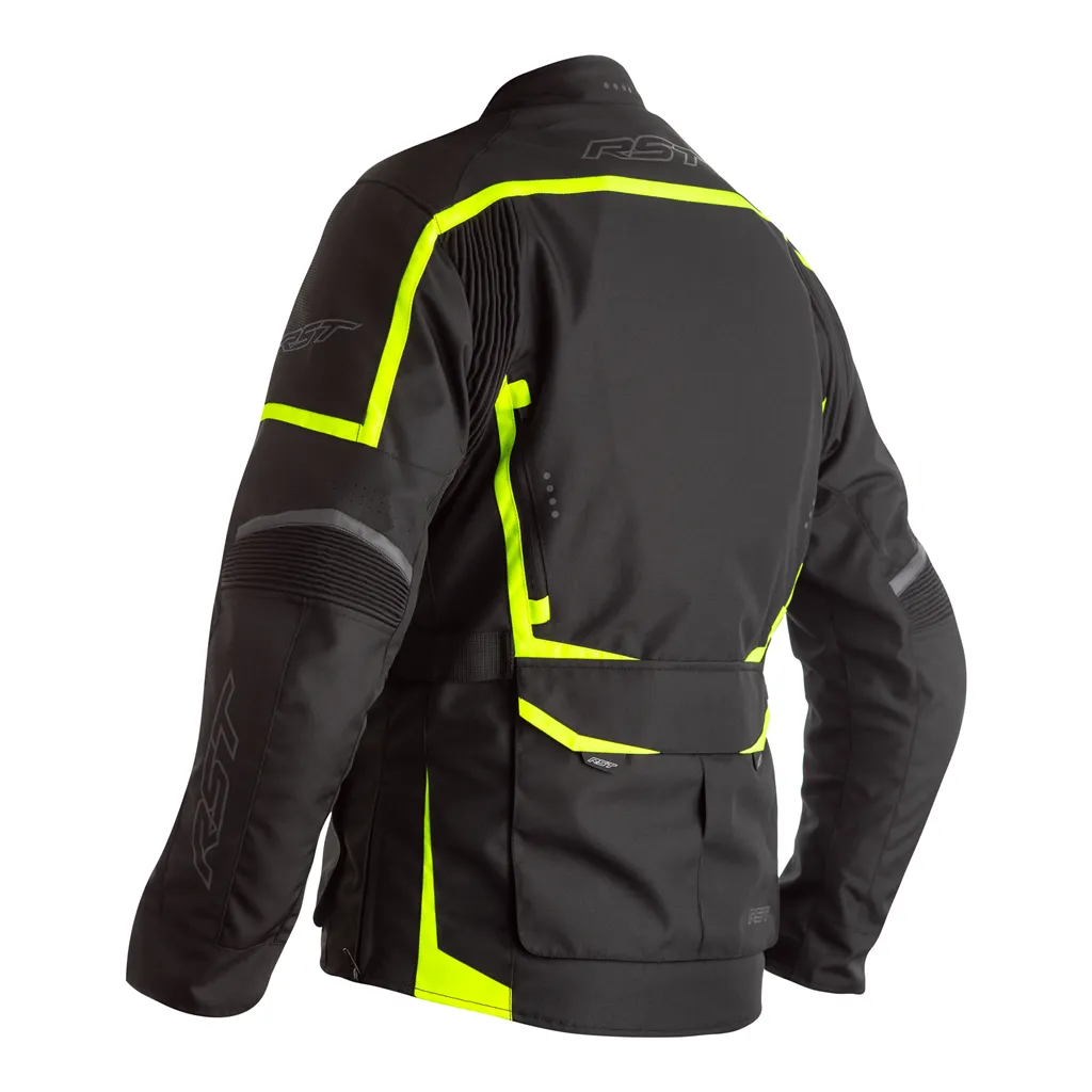 RST Maverick CE Textile Jacket - Black / Neon