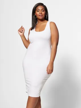 Signature - White Sleeveless Everyday Midi