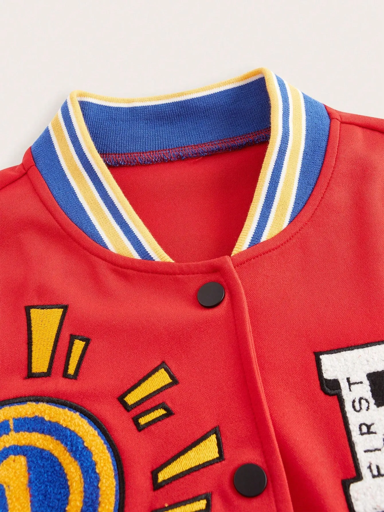 Slayr Printing & Color Blocking Baseball Jacket