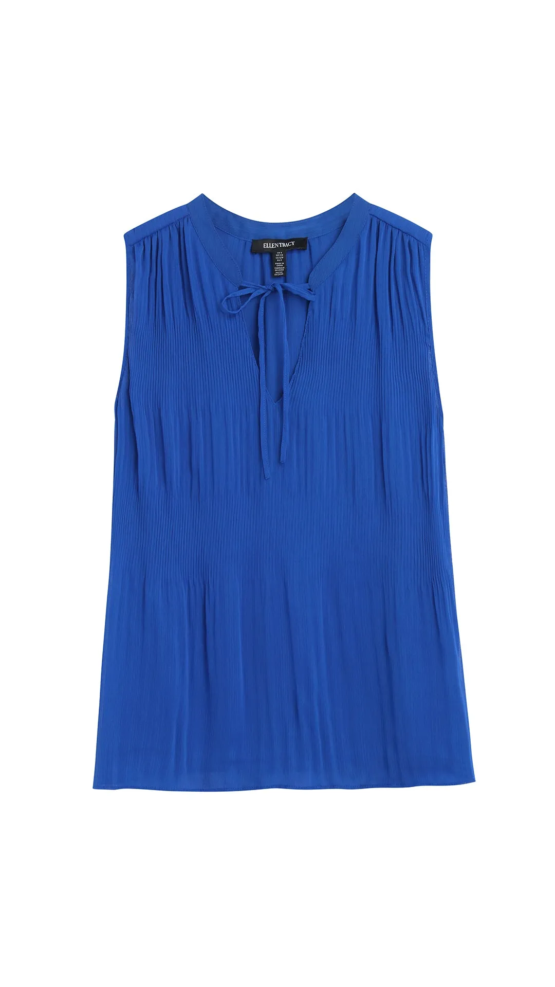 SLEEVELESS PLEAT AND RELEASE TOP