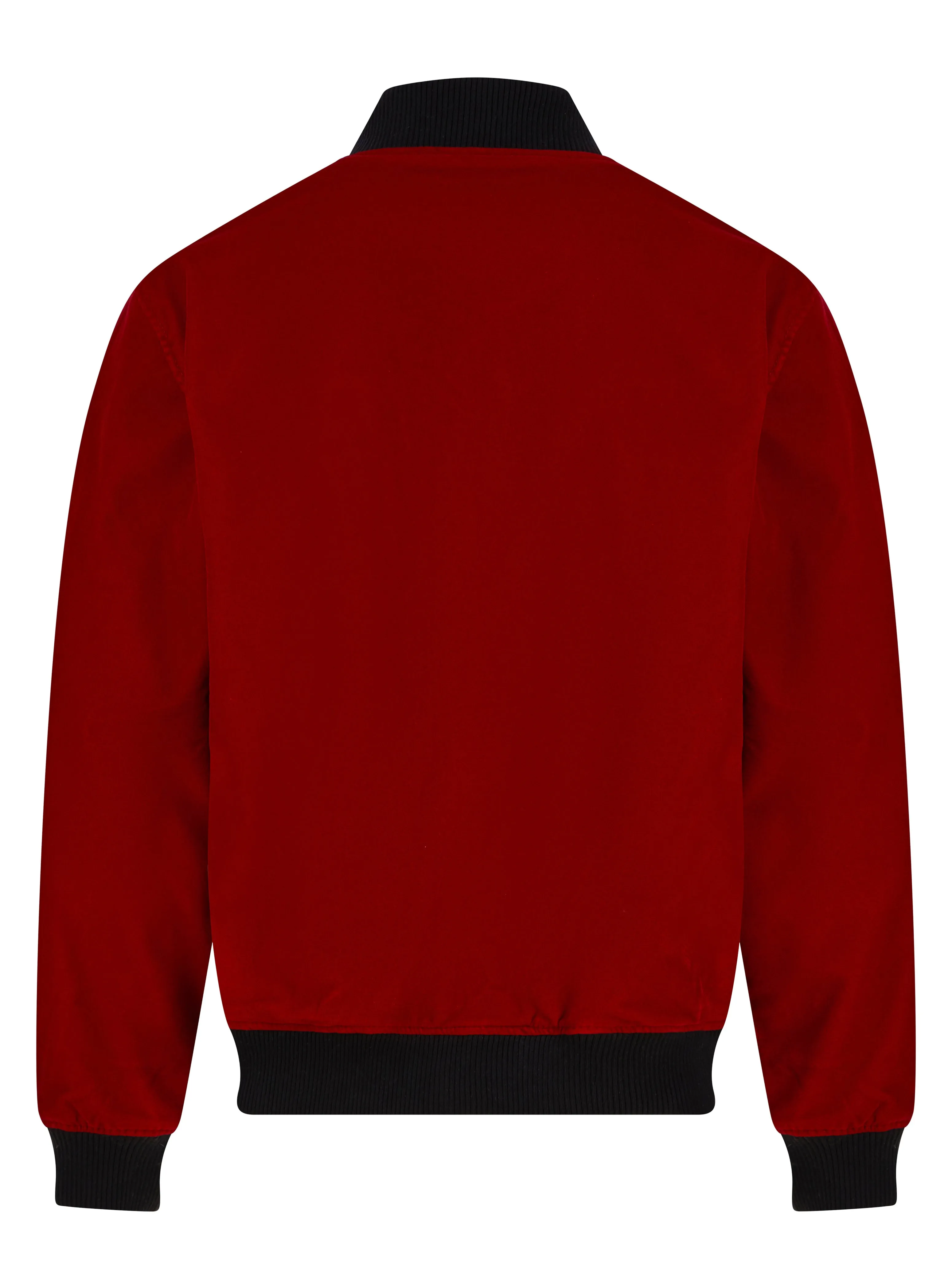 Soot and Ty Reversible Classic Velvet Red Statement Bomber Jacket 2.0