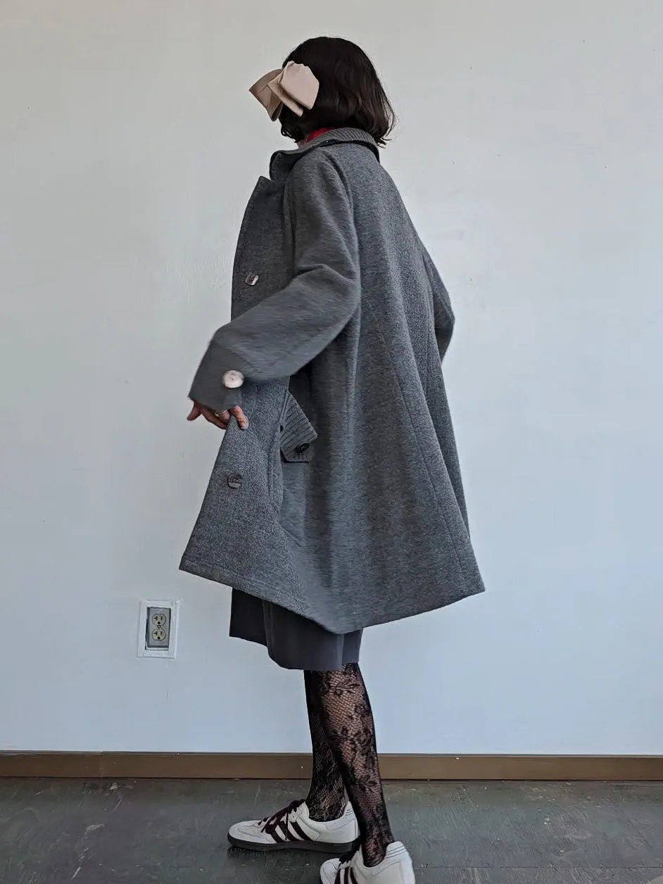 Storm Gray Felted Wool Jacket (L)