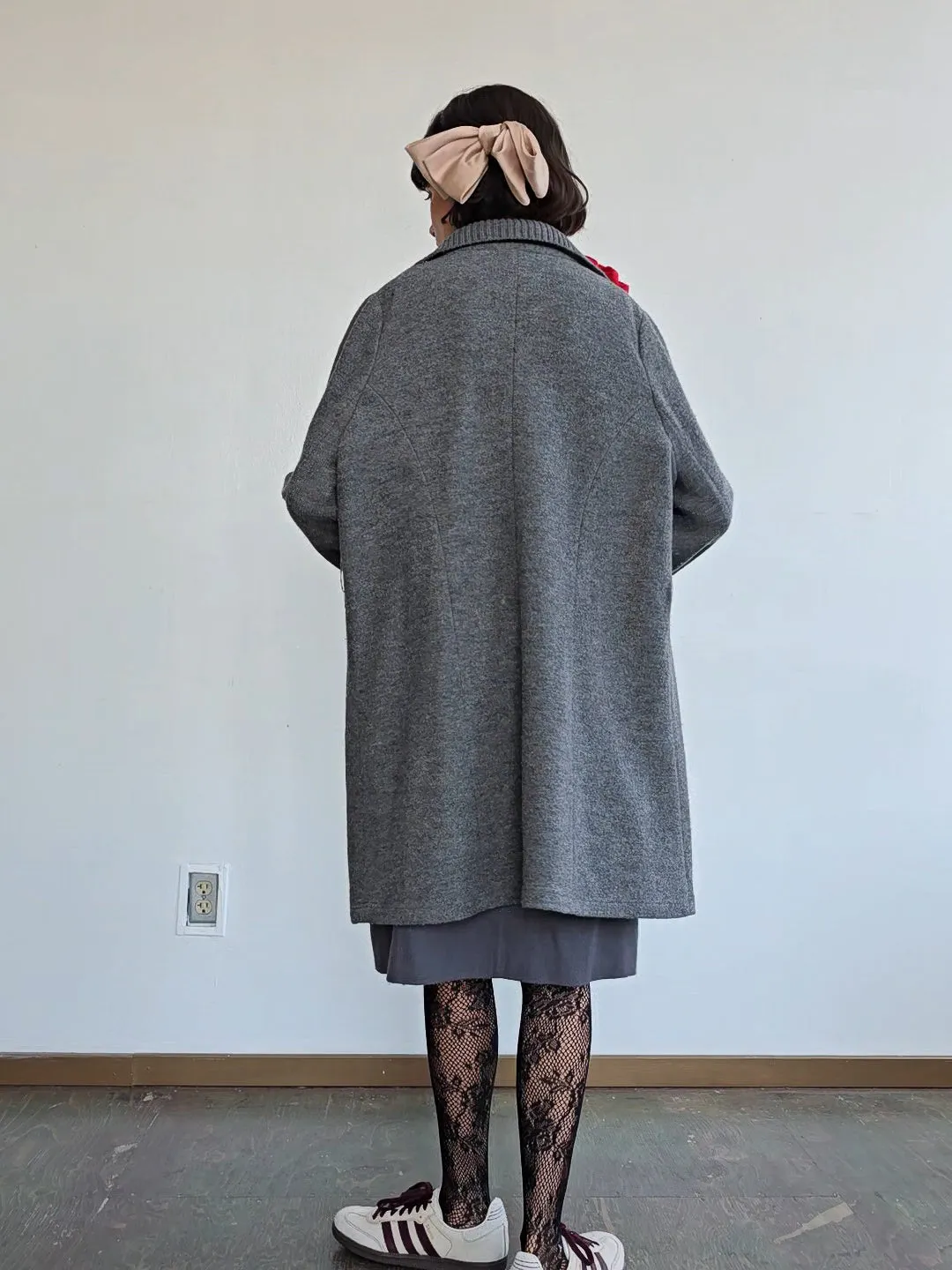 Storm Gray Felted Wool Jacket (L)