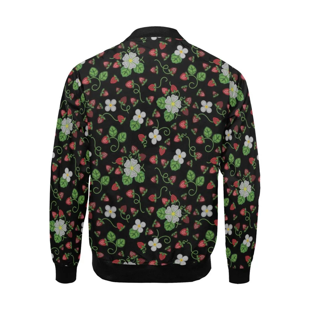 Strawberry Dreams Midnight All Over Print Bomber Jacket for Men