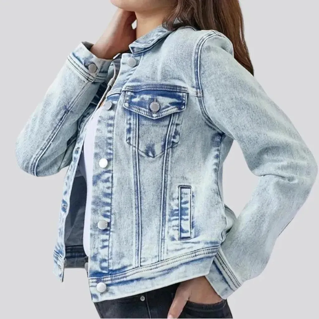 Street vintage denim jacket for women