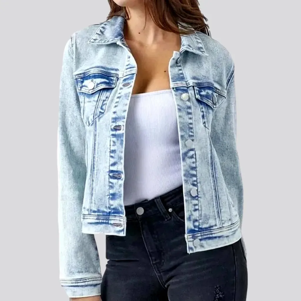 Street vintage denim jacket for women