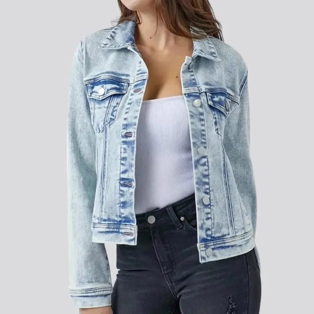 Street vintage denim jacket for women