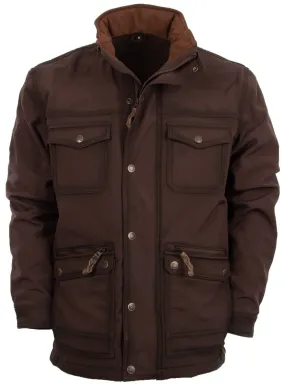 STS Ranchwear Mens Brazos II Enzyme Brown Polyester Softshell Jacket