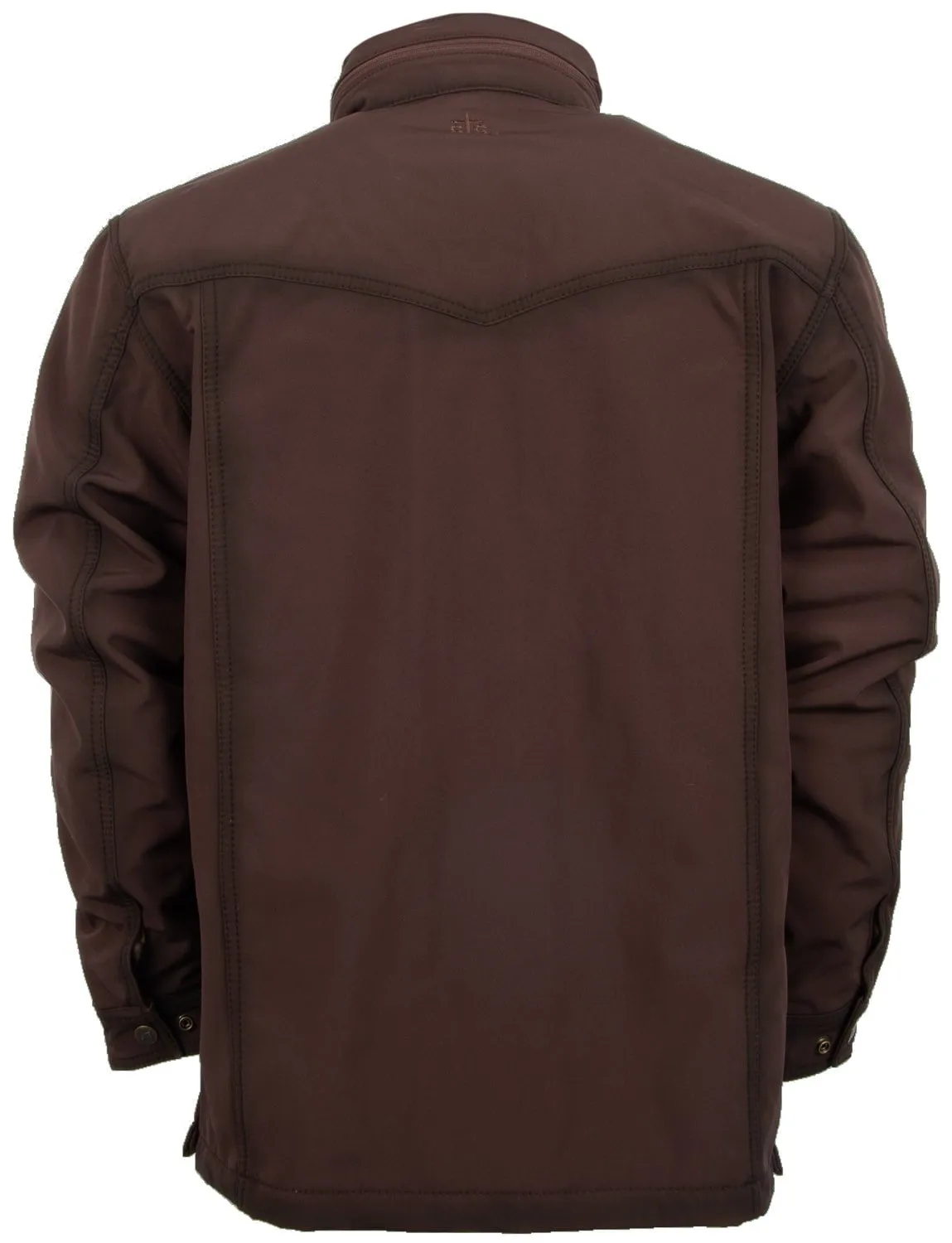 STS Ranchwear Mens Brazos II Enzyme Brown Polyester Softshell Jacket