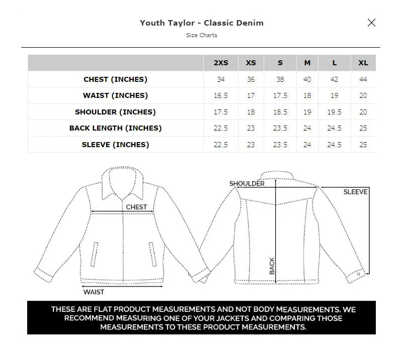 STS Ranchwear Youth Girls Taylor Classic Denim 100% Cotton Cotton Jacket