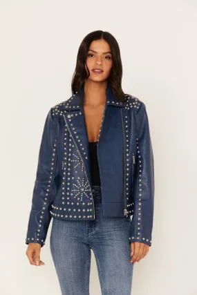 Studded Moto Leather Jacket