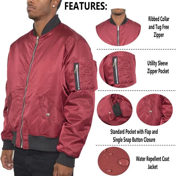 TCF Red Padded Bomber Jacket