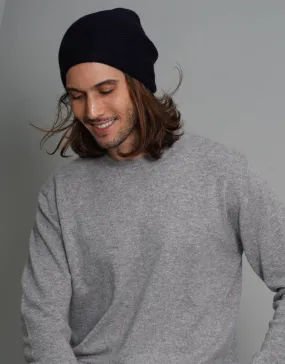 The Cashmere Beanie in Navy