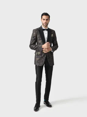 THE GOLD FOIL FLORA TUXEDO JACKET