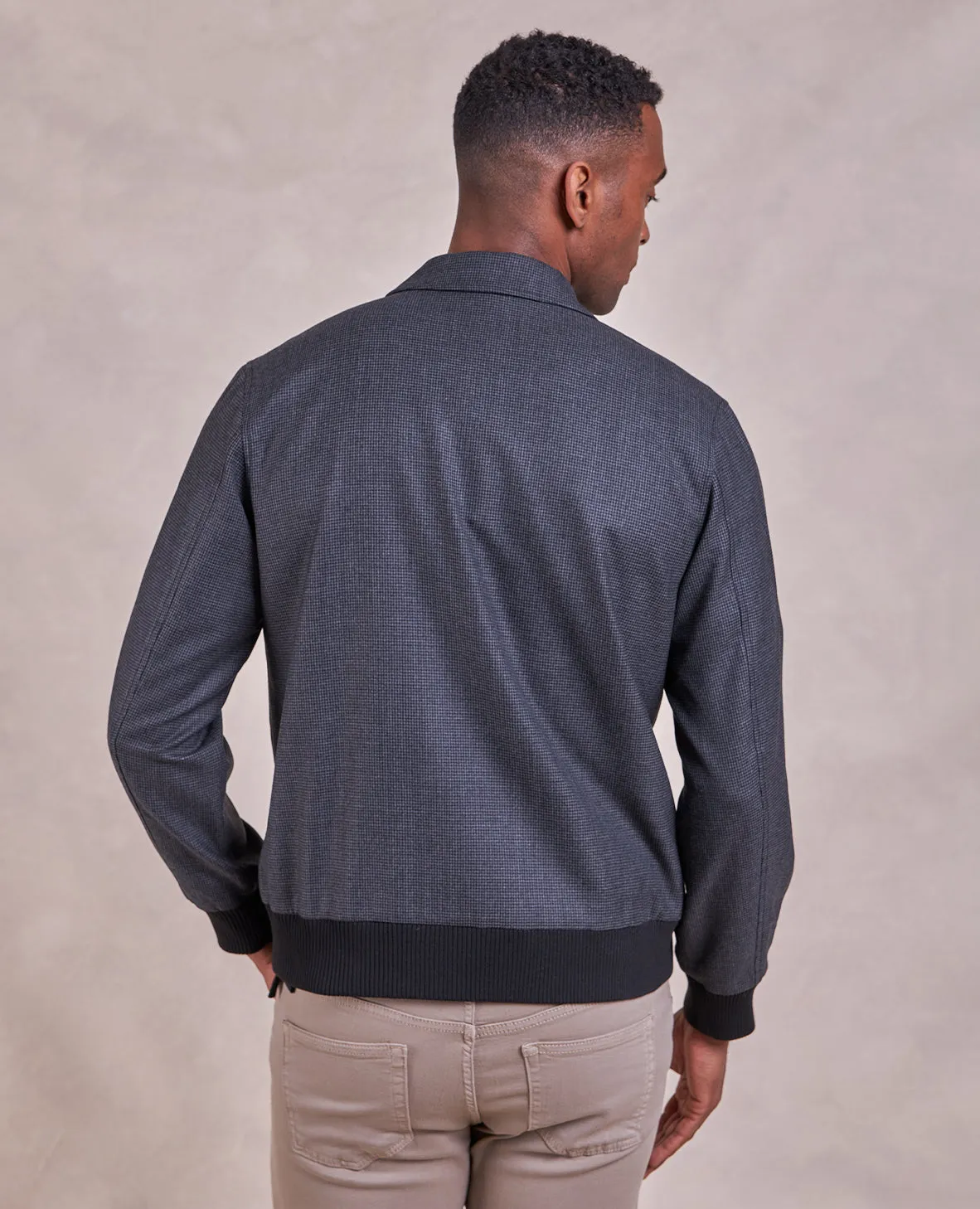 The Keats - Woll Blouson Jacket - Grey/Black