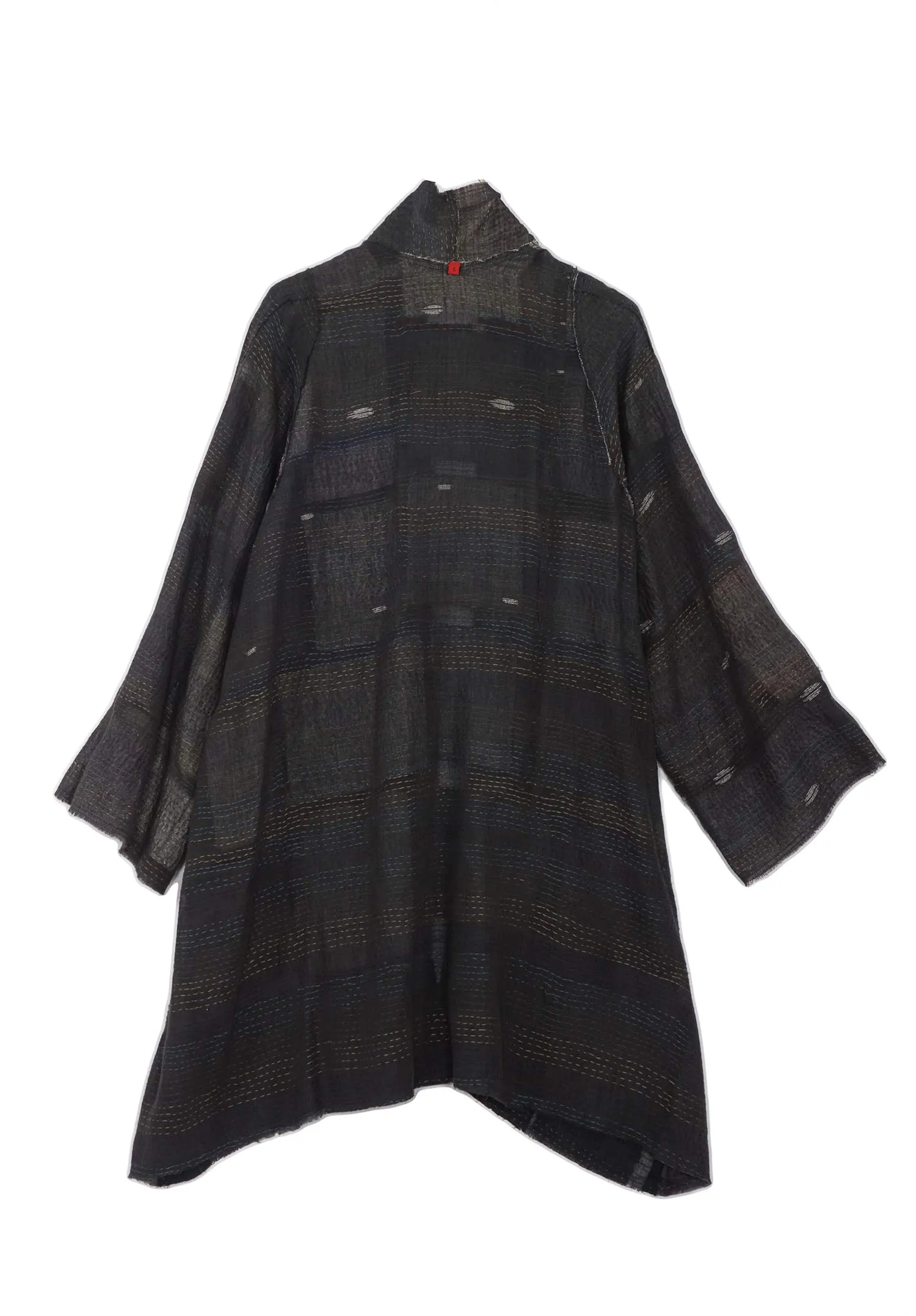 TONAL TILE PATCH KANTHA A-LINE JKT - tt2003-gry -