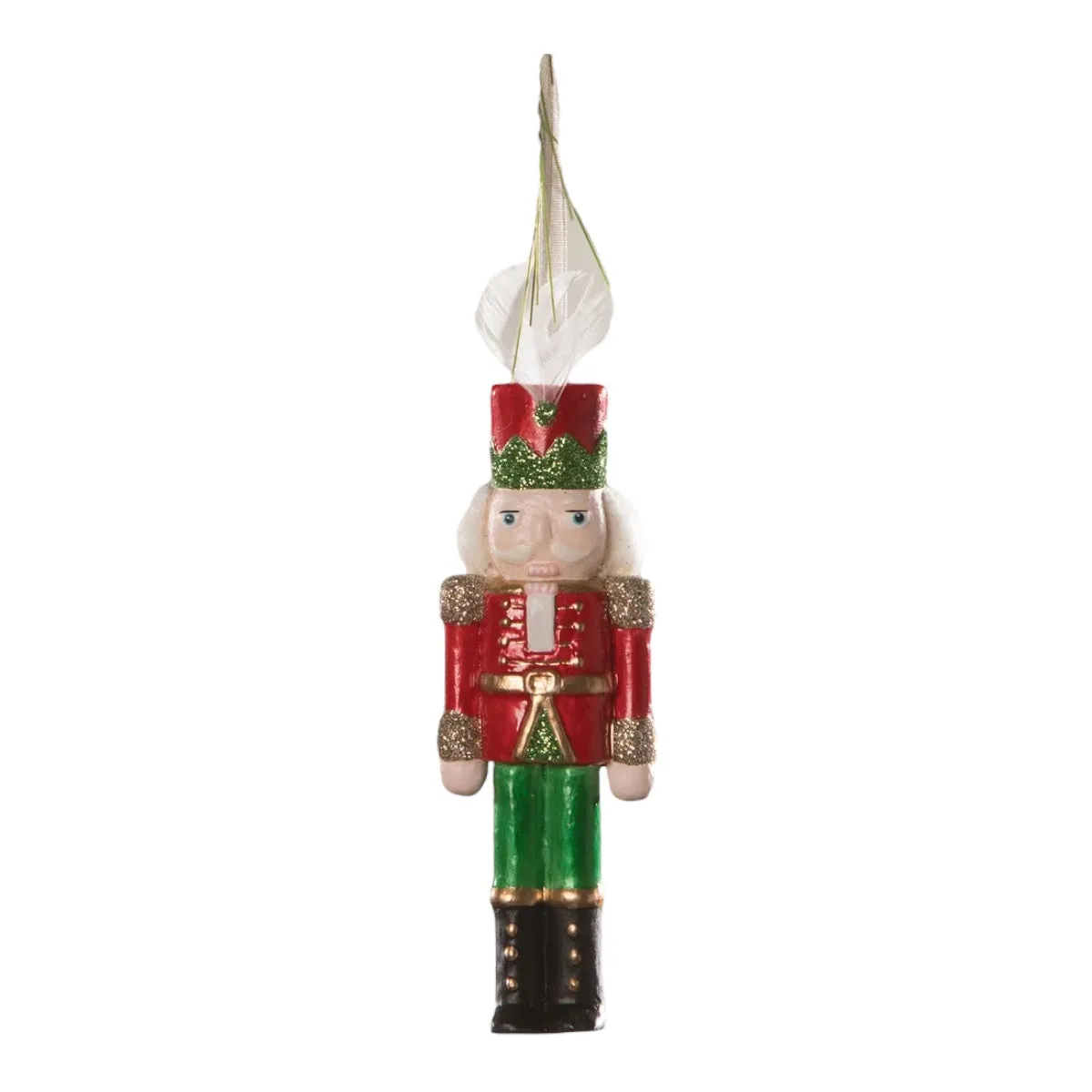 Traditional Nutcracker Ornament: Red/Green Option