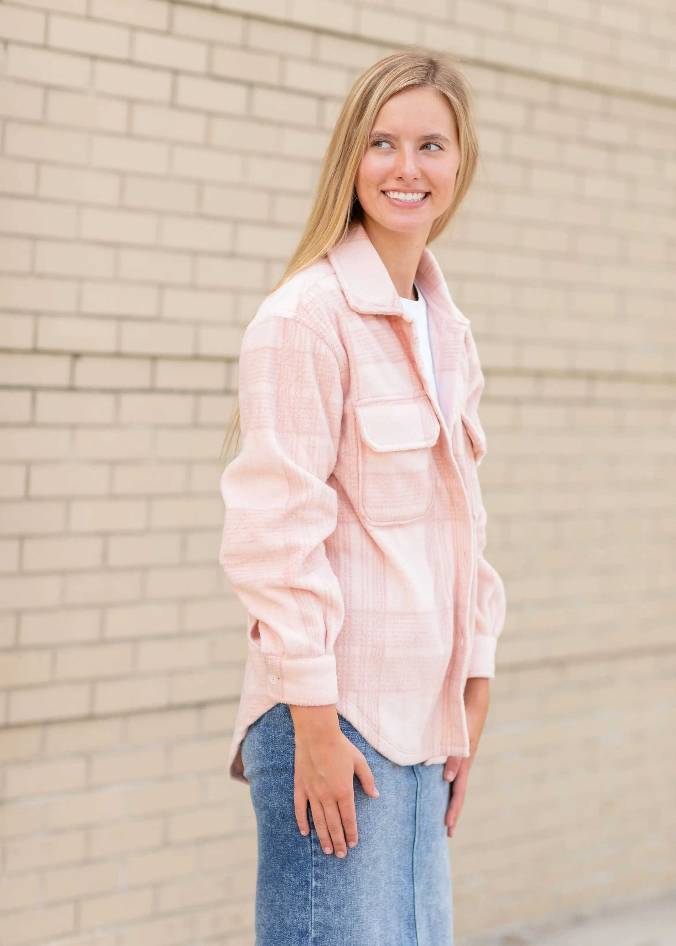 Tucker Pink Fleece Plaid Jacket