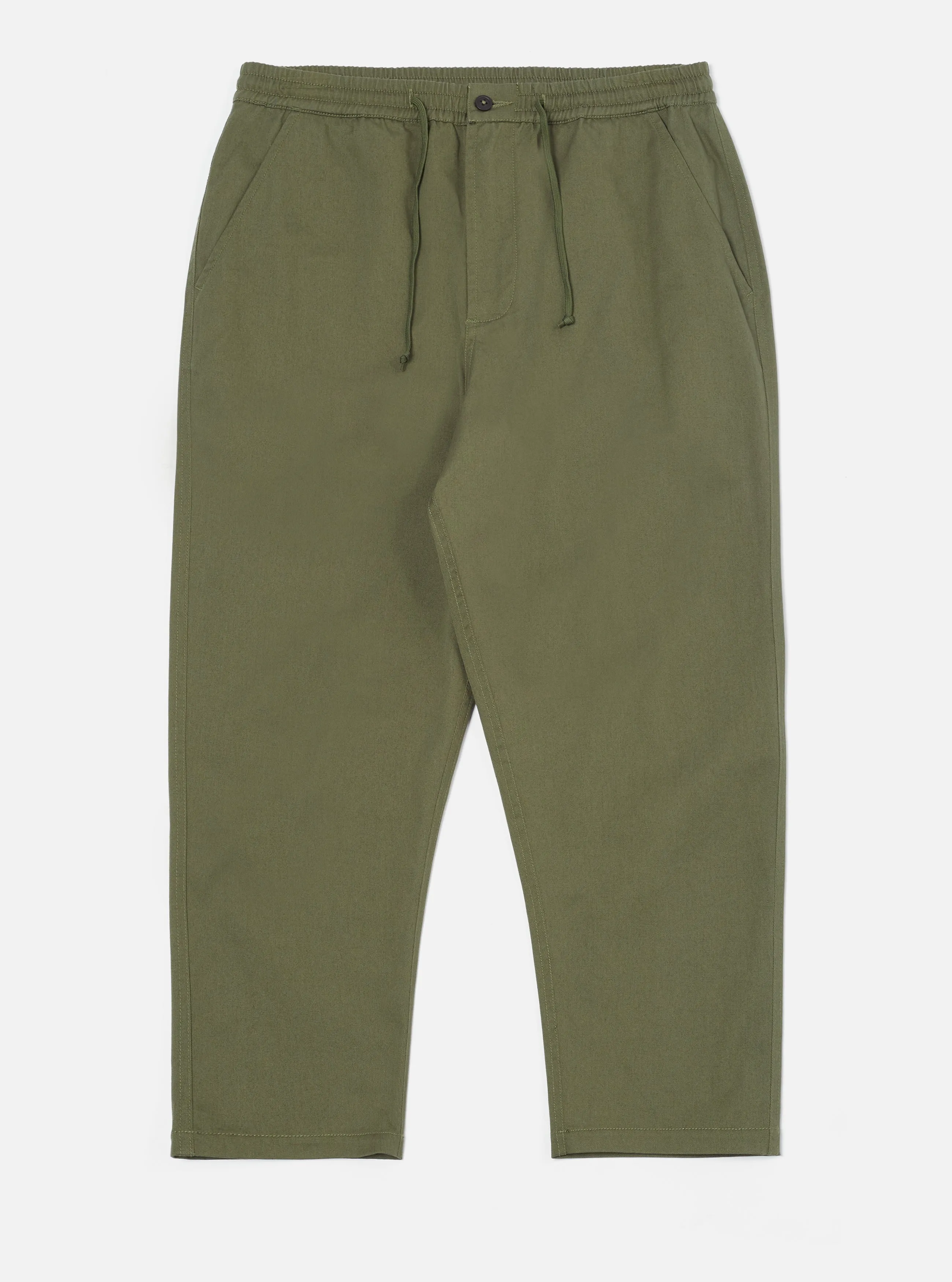 Universal Works Hi Water Trouser in Light Olive Twill