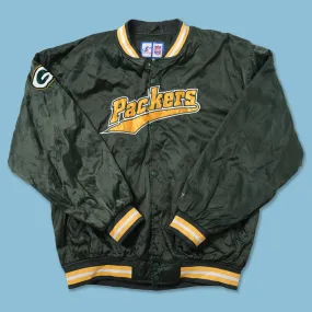 Vintage Greenbay Packers Satin Bomber Jacket Large