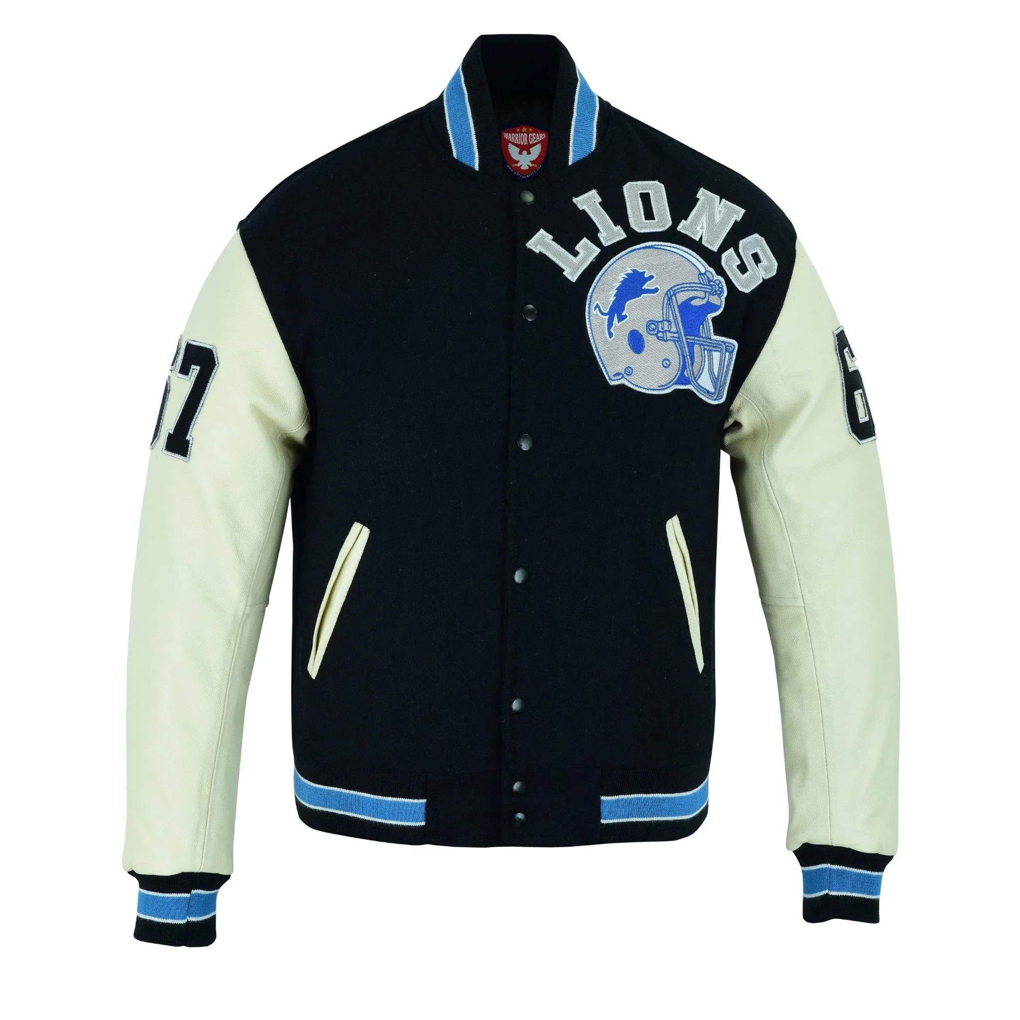 Warrior Gears® Beverly Hills Cop Eddie Murphy Axel Foley Detroit Lions Varsity Jacket