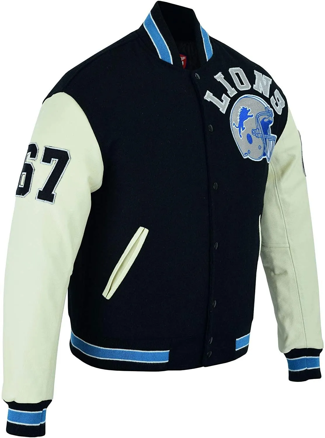 Warrior Gears® Beverly Hills Cop Eddie Murphy Axel Foley Detroit Lions Varsity Jacket