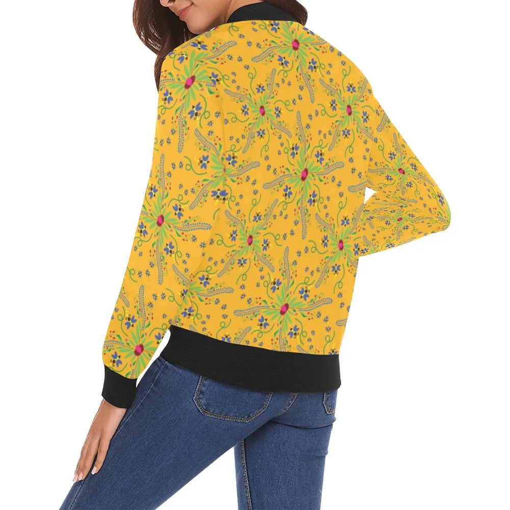 Willow Bee Sunshine Bomber Jacket for Women