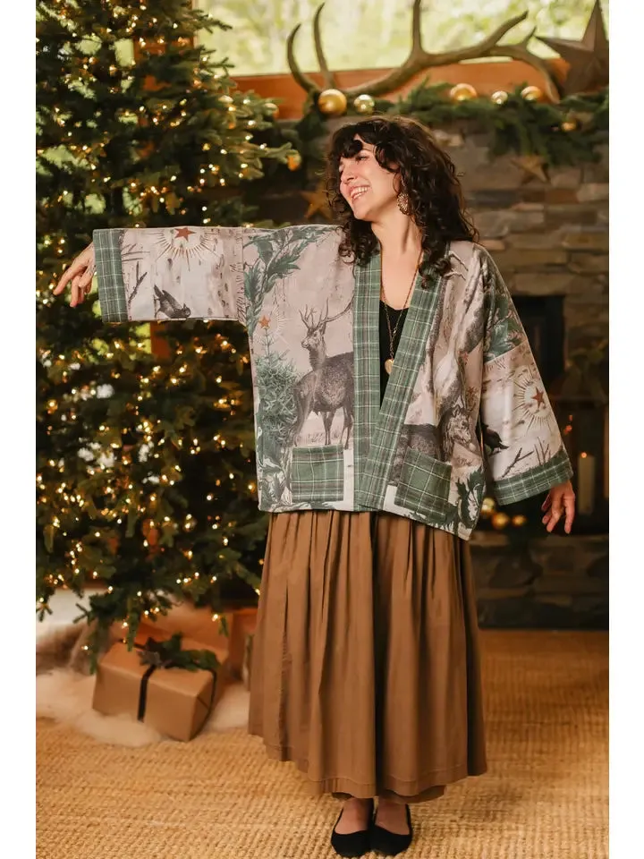 Winter Wish Christmas Fleece Cottage Cardigan Kimono Jacket LIMITED EDITION - Not included in Black Friday Sale