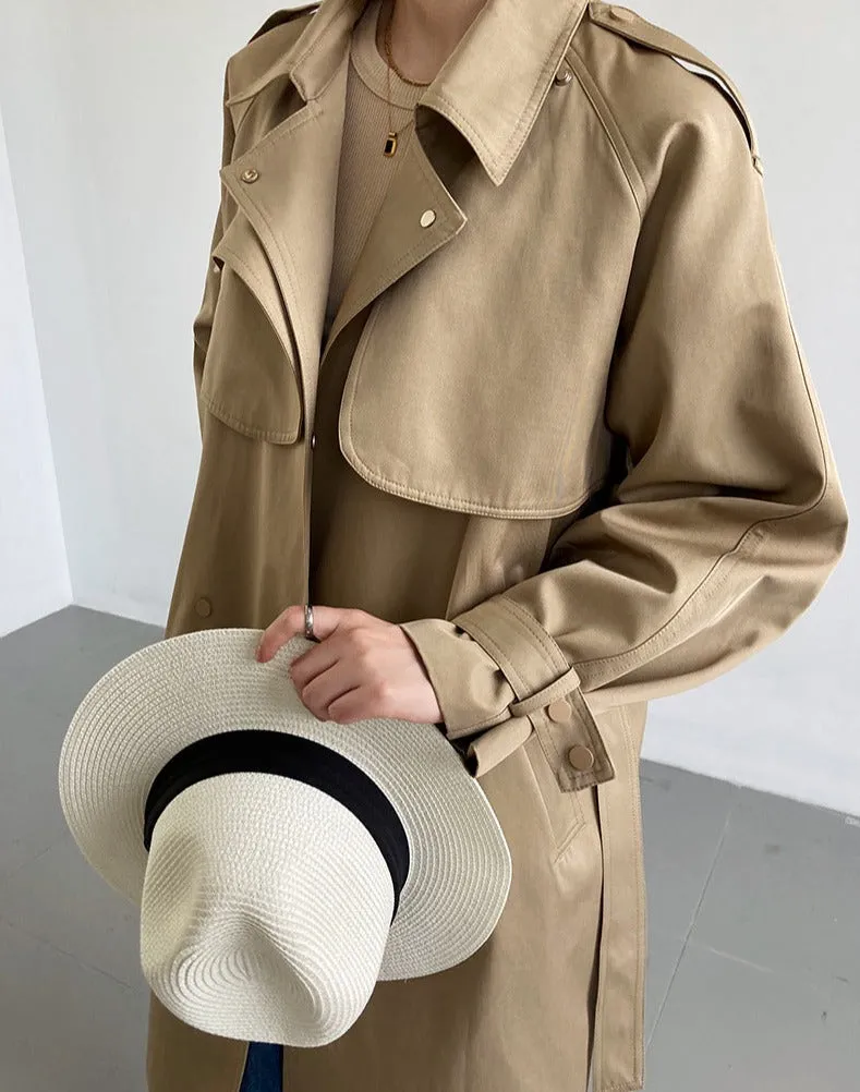 Wjczt Stylish Winter Women Long Trench Coats Thick Double Breasted Belted Jacket Casual Warm Female Long Overcoat