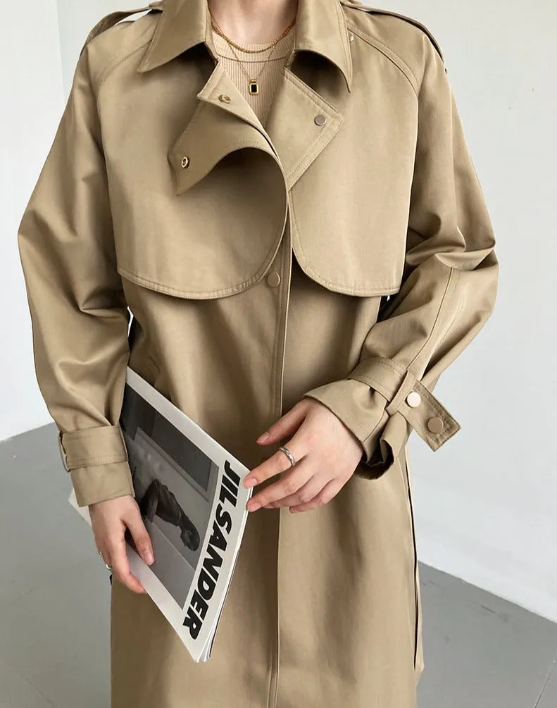 Wjczt Stylish Winter Women Long Trench Coats Thick Double Breasted Belted Jacket Casual Warm Female Long Overcoat