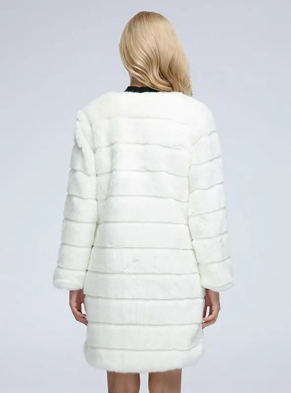 Women Female Coat Of Rabbit Long Fur