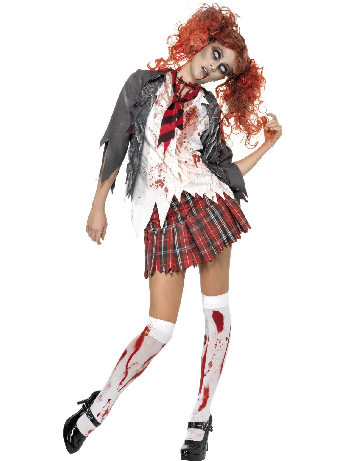 Womens Costume - High School Horror Zombie Schoolgirl