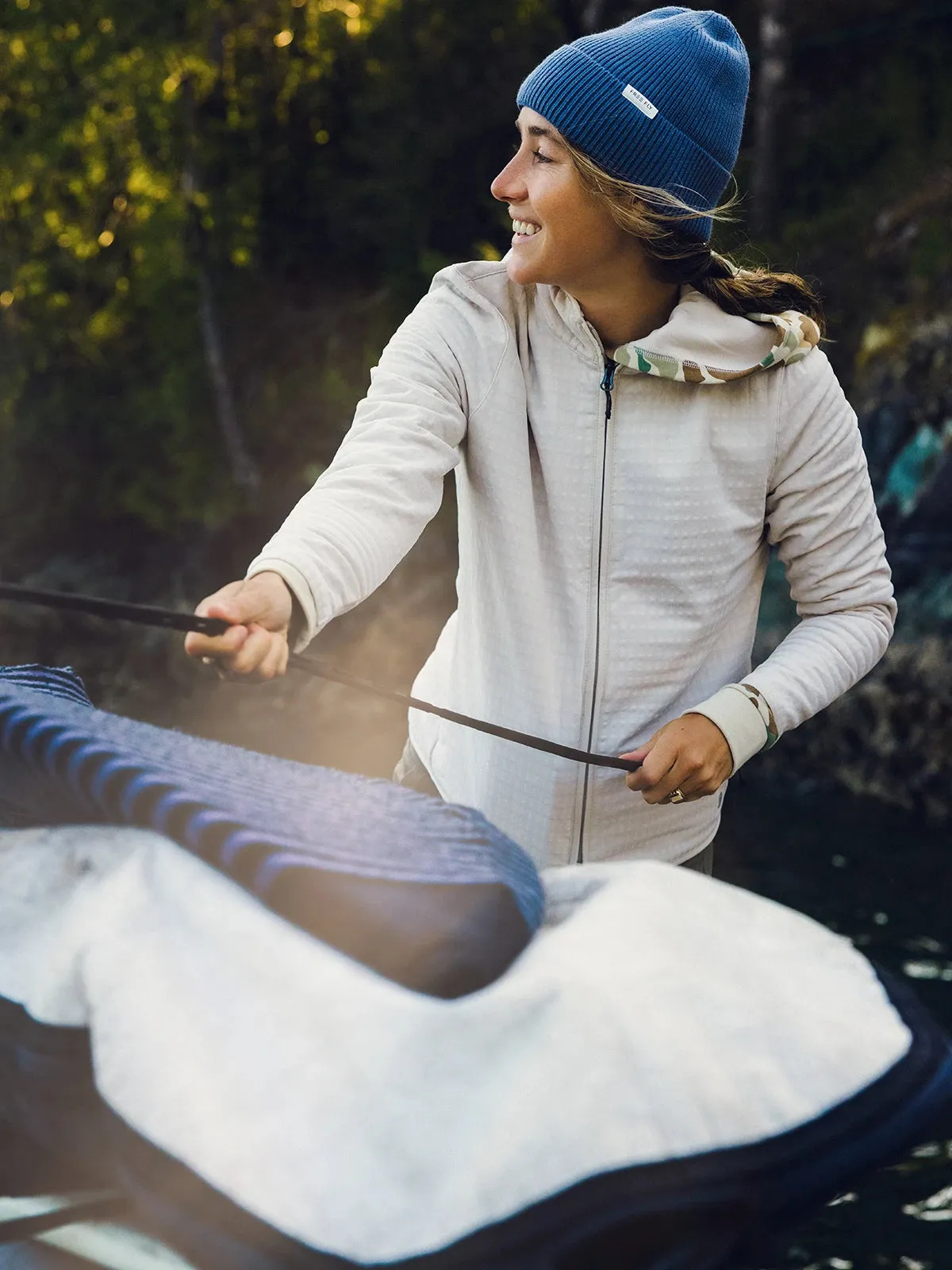 Women's Gridback Fleece Jacket - Black Sand