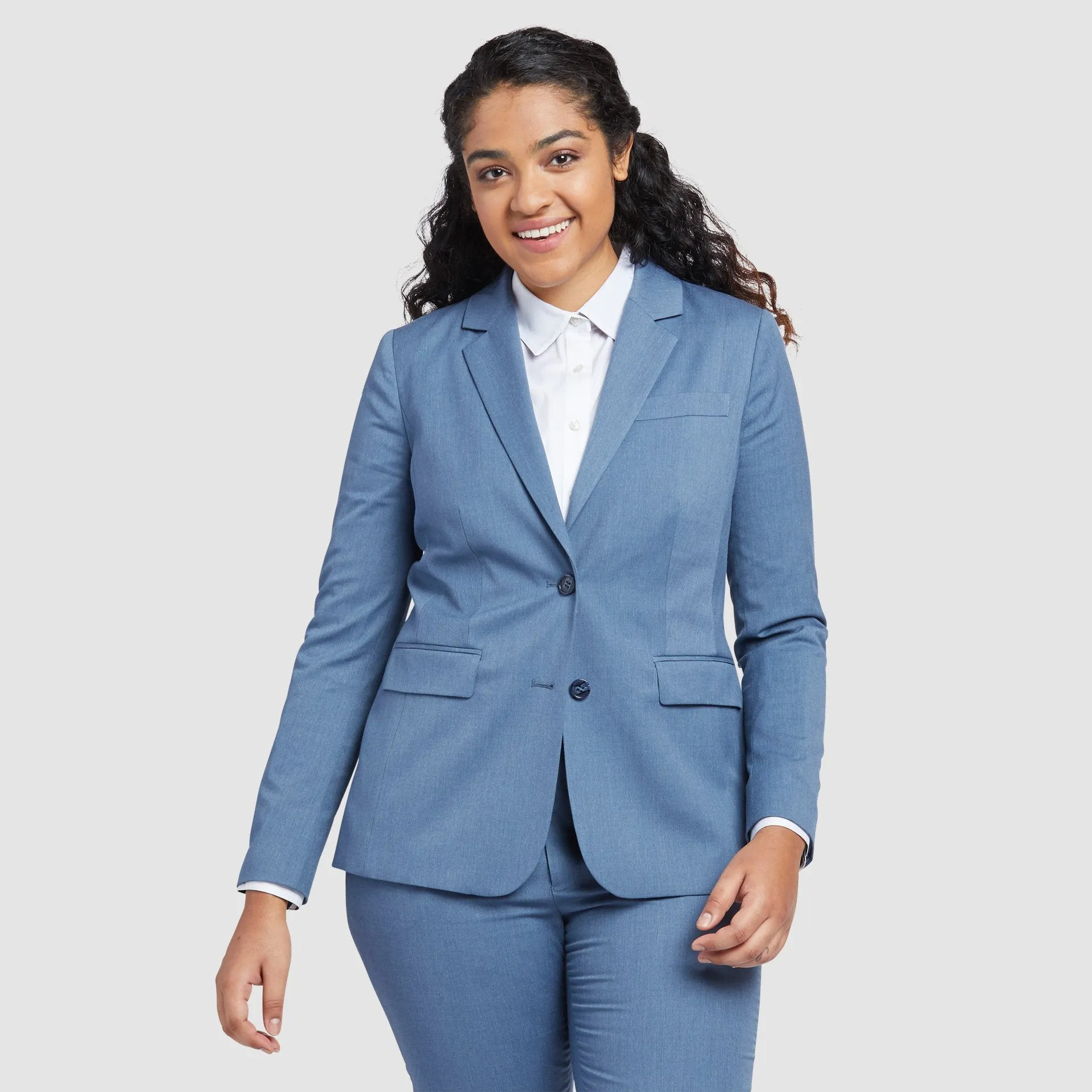 Women's Light Blue Suit Jacket