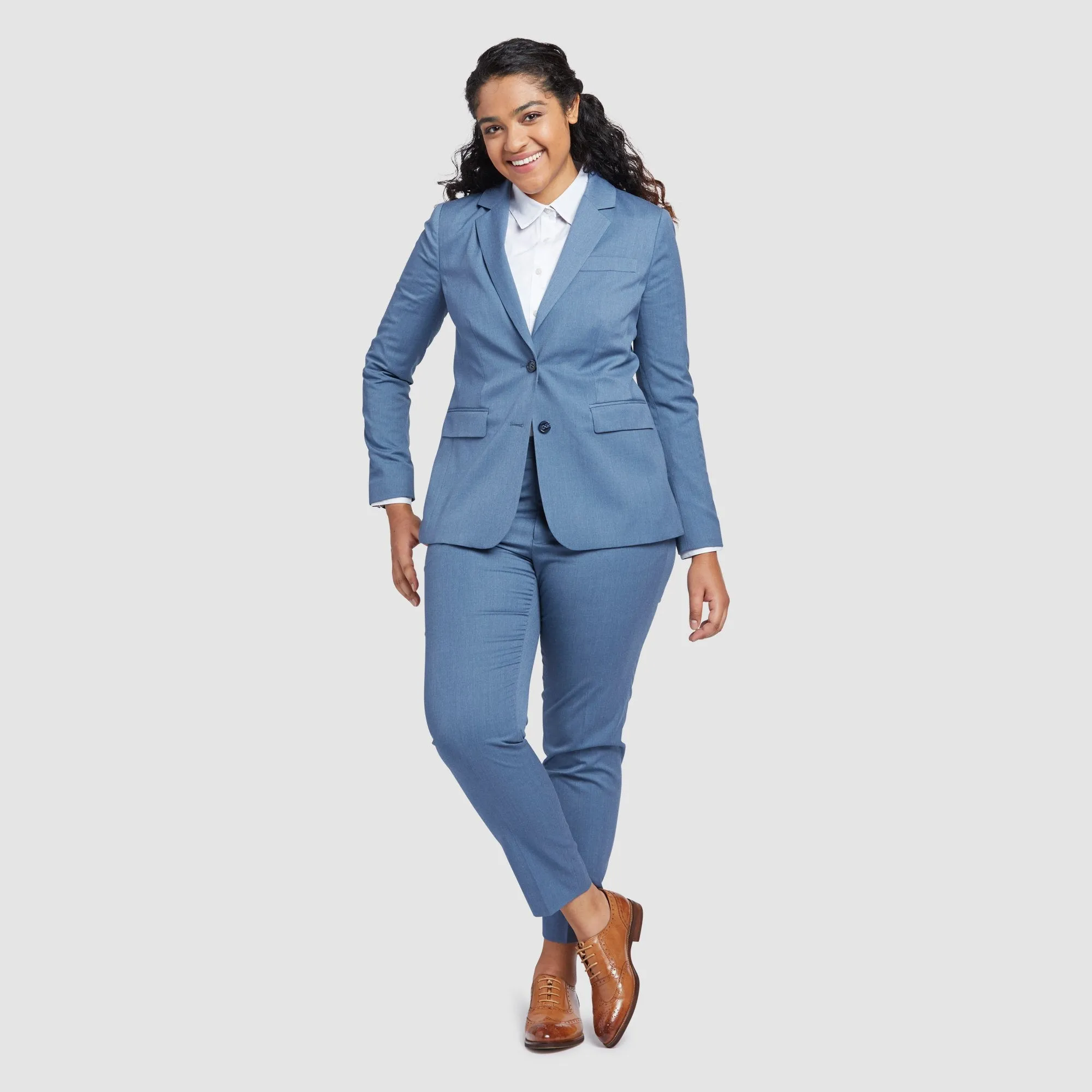 Women's Light Blue Suit Jacket