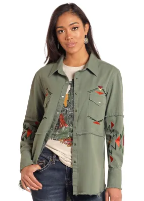 Women's Panhandle Embroidered Shacket